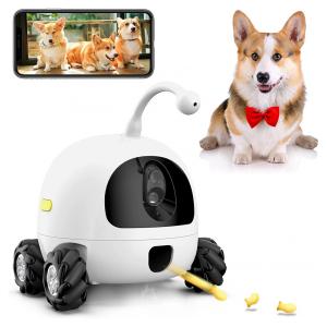 AJK Dispensador de Petisco com Câmera Wi Fi 1080P para Cães e Gatos Controle via App