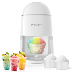 Máquina de Raspadinha StrongBear Snow Cone, Picadora de Gelo Elétrica, Fabricante de Raspadinhas para Casa e Festas de Verão