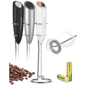 Mixer Espumador de Leite á Bateria, Aço Inoxidável, SIMPLETASTE 706 0007, Branco