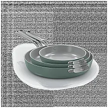 Conjunto de Frigideiras Ninja NeverQuit CQ13000GN6 3 Peças Cerâmica Antiaderente Verde Sálvia