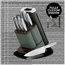 NeverDull Pro 11-Piece Premium Kitchen Knife Set Steak Knives in Forest Sage