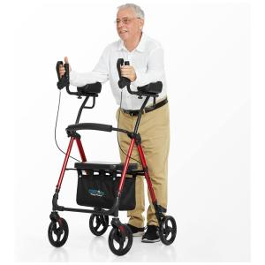 Andador Adulto Idoso com Freios de Loop Apoio de Braço, Cesto e Freios de Loop, Suporta até 136 quilos, HEALTH LINE MASSAGE PRODUCTS