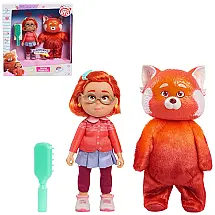 Disney e Pixar Boneca Mei Lee com Roupa de Panda para se Transformar, JUST PLAY 96606, Vermelho