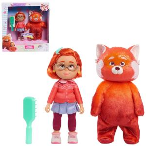 Disney e Pixar Boneca Mei Lee com Roupa de Panda para se Transformar, JUST PLAY 96606, Vermelho
