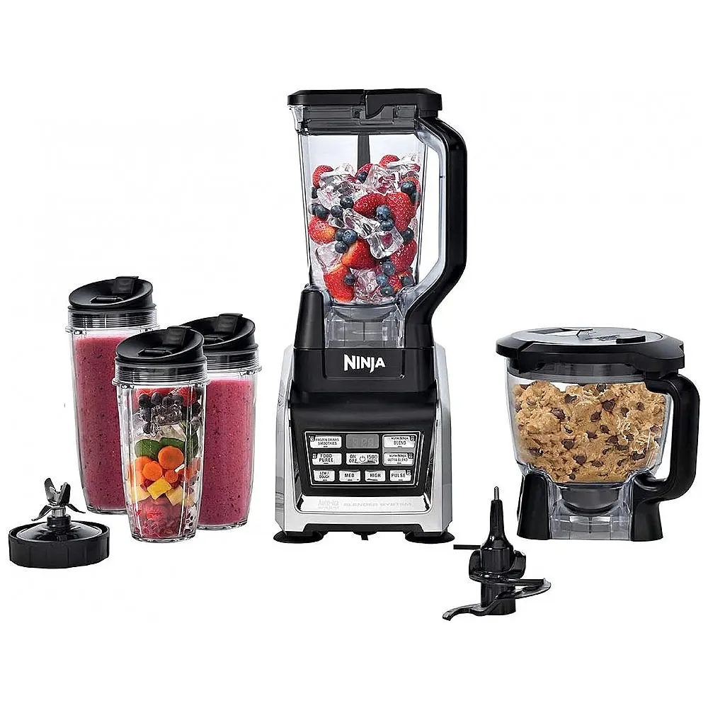 Nutri Liquidificador, 1200 Watts, Tecnologia Auto iQ de 1 Base 2 Funções, 110v, NINJA BL681A, Preto