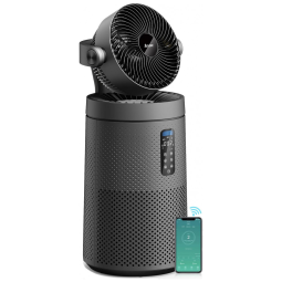 Purificador de Ar Doméstico Inteligente com Sistema de Ventilador Filtro HEPA, 110V, AROEVE, Cinza