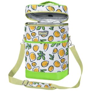 Bolsa Térmica Para Transporte de Vinhos até 4 Garrafas, lima, BALEINE, Verde lima