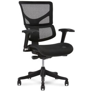 Cadeira de Escritório Ergonômica Giratória com Encosto Médio, X CHAIR 063016X1BL, Preto