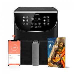 AirFryer 11 em 1 com 5.5 Litros de Capacidade e Controle por APP e Painel Digital COSORI, 110V 1700W, Preto