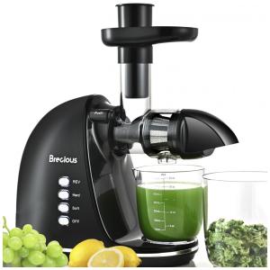 Centrifuga de Frutas com 2 Velocidades, Motor Silencioso e Função Reversa, 110V 150W, BRECIOUS, Preta