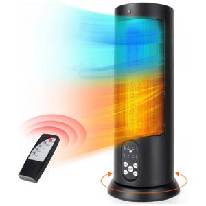 Aquecedor Elétrico com Termostado Ajustável e Temporizador, 1500W, 110v, AIGOSTAR, Preto