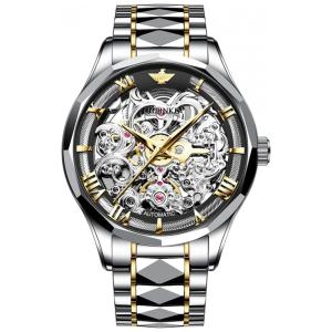 Relógio Masculino Analógico Automático, OUPINKE 3168 QH, Prateado