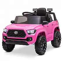 Carro Elétrico Infantil Toyota Tacoma a Bateria 12V com MP3, Luzes LED e Suspensão, Kidzone, Rosa