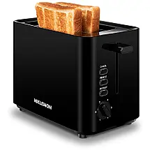 Torradeira Elétrica 2 Fatias com 6 Níveis de Tostagem, Bandeja de Migalhas Removível e Slots Largos, 750W, NIKLEMON, Branca