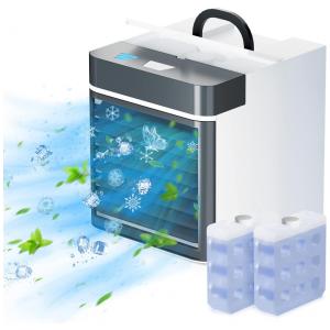 Climatizador Portátil com 3 Velocidades e Ultrassilencioso, Wolmund NWPAC2023S, Branco e Cinza