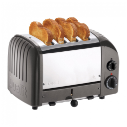 Torradeira Elétrica 4 Fatias com 3 Níveis de Tostagem, 110v, DUALIT 40421, Preto