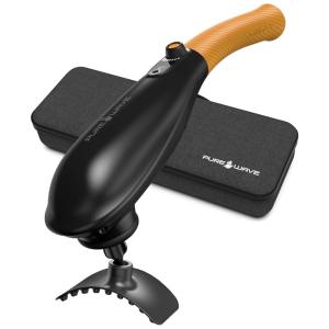 Massageador de Percussão Esportivo com 5 Acessórios e Bolsa de Transporte, 7V, PUREWAVE, Amarelo