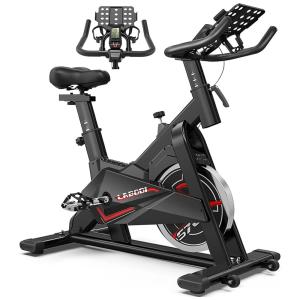 Bicicleta Ergométrica com Suporte para Tablet e Banco Ajustável, LABODI, Preto