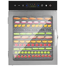 Desidratador de Alimentos com 12 Bandejas, Temporizador Digital e Controle de Temperatura, 650W 110V, BBISYS, Prata
