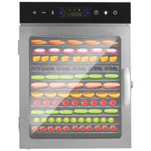 Desidratador de Alimentos com 12 Bandejas, Temporizador Digital e Controle de Temperatura, 650W 110V, BBISYS, Prata
