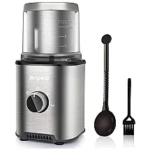 moedor de café elétrico 300 w, moedor de café automático com capacidade de 100 g recipiente de aço inoxidável destacável, moedor elétrico
