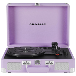 Toca-discos Vintage Crosley CR8005FLN Cruiser Plus Bluetooth de 3 Velocidades em Maleta Lavanda
