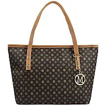 MICOM Bolsa Feminina de Ombro Casual de Couro Sintético, Marrom