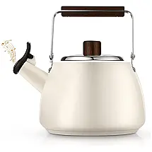 AMFOCUS Chaleira de Chá 2L com Apito, Aço Inoxidável, Rosa