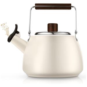 AMFOCUS Chaleira de Chá 2L com Apito, Aço Inoxidável, Rosa