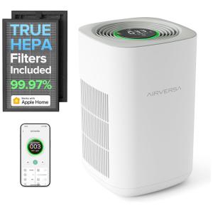 Airversa HomeKit Purificador de ar sobre rosca, filtro HEPA verdadeiro de 3 estágios H13 Filtro de ar inteligente 1000 pés quadrados Purelle