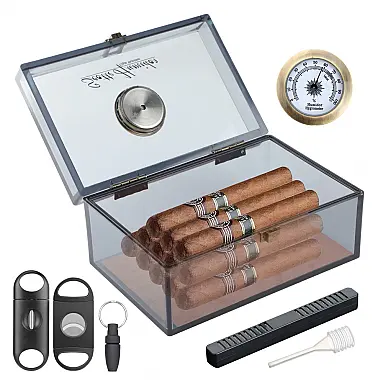 Umidor de Charutos Scotte Cinza