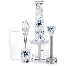 Mixer de Imersão 4 em 1 Laura Ashley 150W China Rose, 2 Velocidades, Lâminas Inox, Batedor, Copo Medidor 300ml, VQ-SBHB219-LACR-US 110V