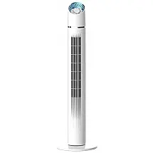 Ventilador de Torre Silencioso com 3 Velocidades, 220V 40W, WADAD, Branco