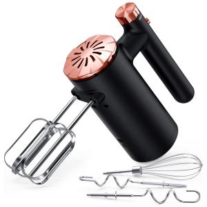 Hand Mixer Batedeira de Mão com 5 Velocidades e Acessórios, Aço Inoxidável, 110V 500W,