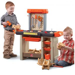 Bancada de Ferramentas Infantil Interno/Externo, Interativa com Sons, 35 Acessórios, Para Crianças a Partir de 3 Anos, Step2, Colorida