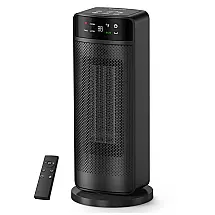 Aquecedor Elétrico Portátil com Controle Remoto, Display Digital, Temporizador 24H e Proteção de Segurança, 110V 1500W, Pereysi