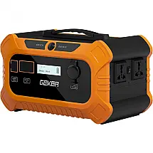 GEKER Gerador de Energia Solar Portátil 500Wh, 110V, 250W com 2 Tomadas AC, Preto