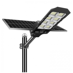 Luminária Solar Externa 600W a Prova d IP66 com Controle Remoto, COORHEIX, Preto