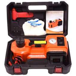 Macaco Elétrico Automotivo 12V até 5 Toneladas com Equipamento de Emergência, DZANKEN, Laranja