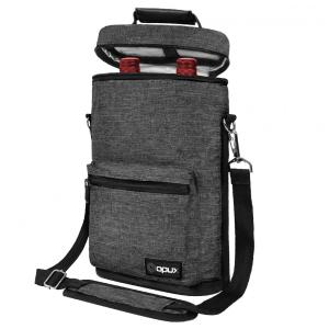Porta-Garrafas Térmico para 2 Garrafas de Vinho OPUX, Bolsa Isolante para Viagens e Piqueniques, Case Acolchoado à Prova de Vazamentos
