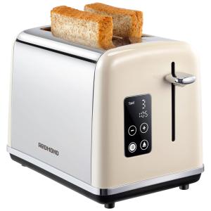 REDMOND ST039 Torradeira de 2 Fatias com Tela LED, Aço Inoxidável, 110V, Bege