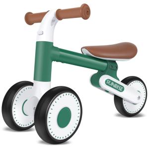 Bicicleta sem Pedal com Altura Ajustável e Guiador para Crianças de 1 a 3 Anos, MESTUEL, Verde