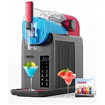 Máquina de Raspadinha para Casa AAOBOSI, Máquina de Slushie com Livro de Receitas, Máquina de Margarita com 6 Programas Pré-Definidos