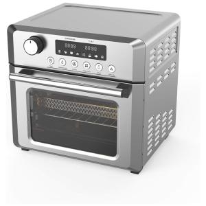 Fritadeira Elétrica Air Fryer 7 em 1 Capacidade 17 L Forno Multifuncional 1500W, 110v, LUCKWIND, Prateado