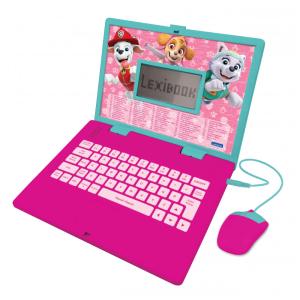 Laptop Educativo Bilíngue Espanhol e Inglês com 124 Atividades para Crianças, Lexibook, Rosa