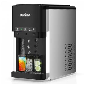 Máquina de Raspadinha Sunvivi para Casa 2,57 litros com Função de Autolimpeza, Criador Profissional de Bebidas Geladas com Suco Congelado