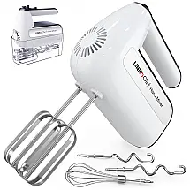 Batedeira Elétrica Portátil de 5 Velocidades e 6 Acessórios, 110V 300W, LINKChef, Branco