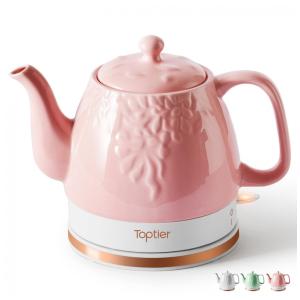 Chaleira Elétrica 1L com Desligamento Automático, 110V 1200W, Toptier, Rosa