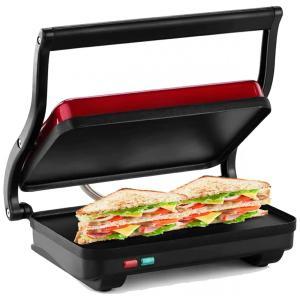 Sanduicheira Antiaderente para 2 Sanduiches, 110V 1200W, Nozaya, Vermelha