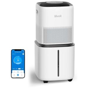 Umidificador Evaporativo 22L com Visor Digital, Filtro Premium, Armazenamento Dobrável e Modo de Suspensão Silencioso para Ambientes até